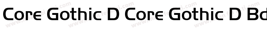 Core Gothic D Core Gothic D Bd字体转换